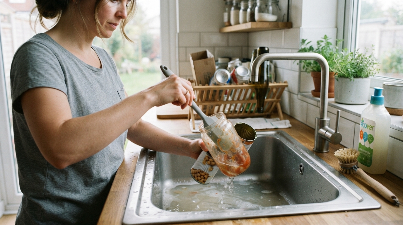 Rinsing Recyclables: How Clean Do Jars & Cans Actually Need to Be