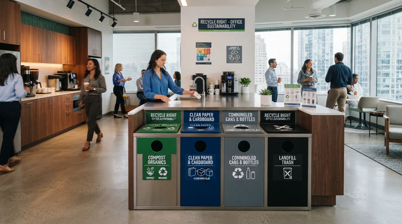 Setting Up Clear Multi-Stream Sorting Stations in Office Buildings