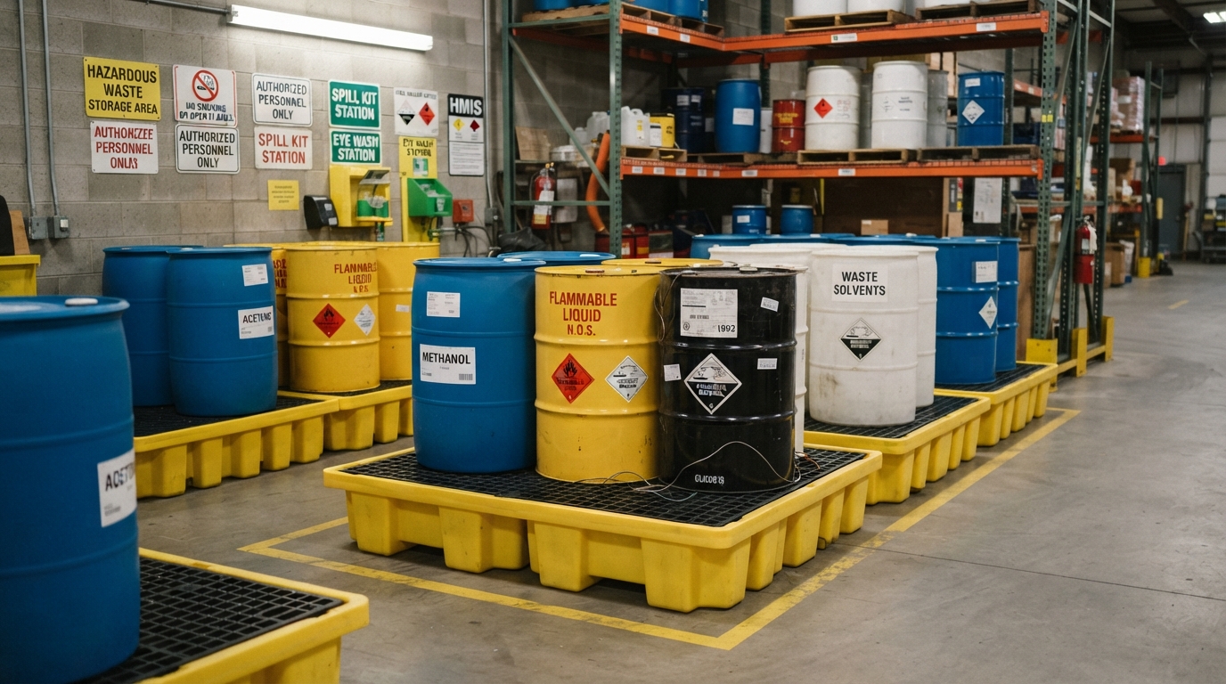 Hazardous Solvent & Chemical Drum Storage: Secondary Containment 101